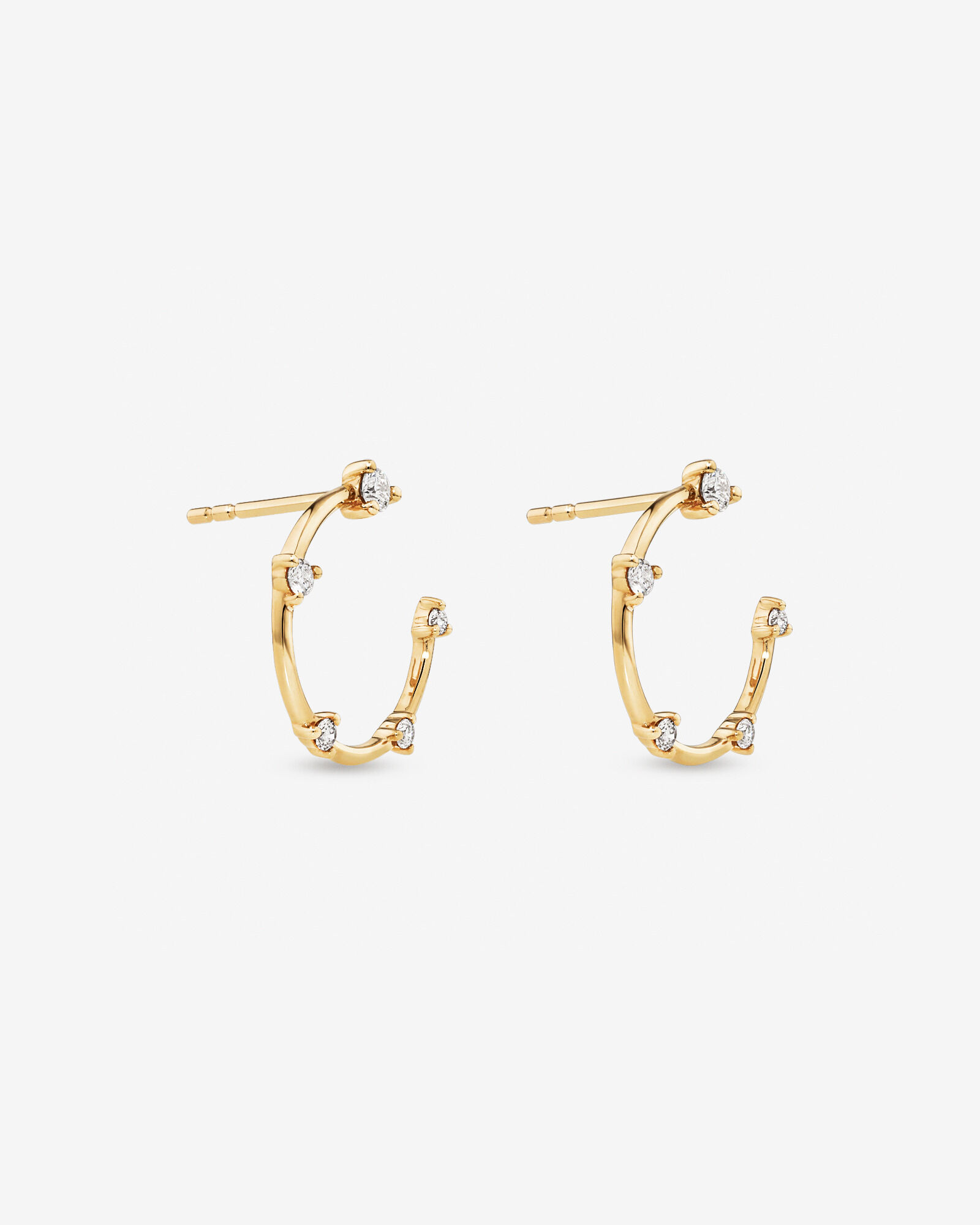 Gold open hoop earrings discount