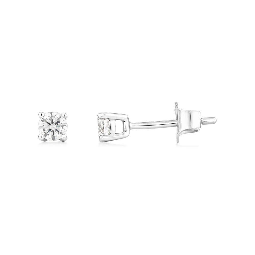 Classic Stud Earrings with 0.30 Carat TW of Diamonds in 10kt White Gold