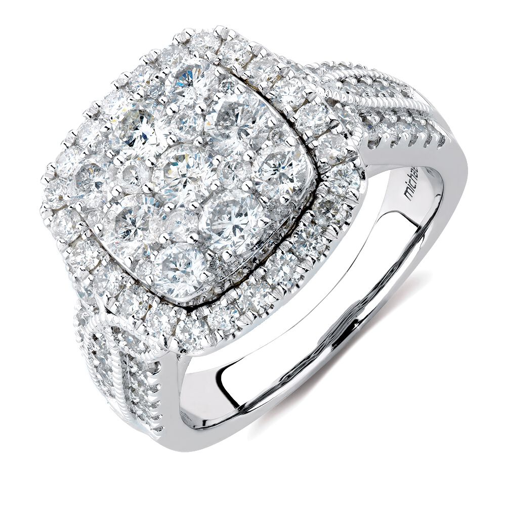 Ring with 2 Carat TW of Diamonds in 10kt White Gold