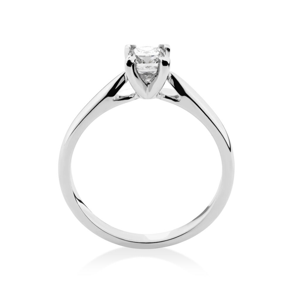 Evermore Engagement Ring with 0.50 Carat TW Diamond Solitaire in 14kt White Gold