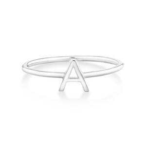 A Initial Ring in Sterling Silver