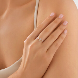 H Initial Ring in Sterling Silver