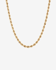 45cm 5mm-5.5mm Width Rope Chain in 10kt Yellow Gold