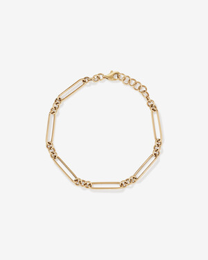Paperclip 3 and 1 Bracelet in 10kt Yellow Gold