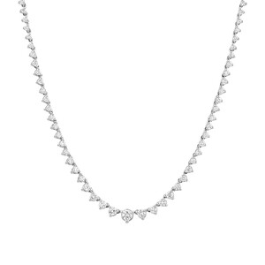 1.00 Carat TW Laboratory-Grown Diamond Tennis Necklace set in 10kt White Gold