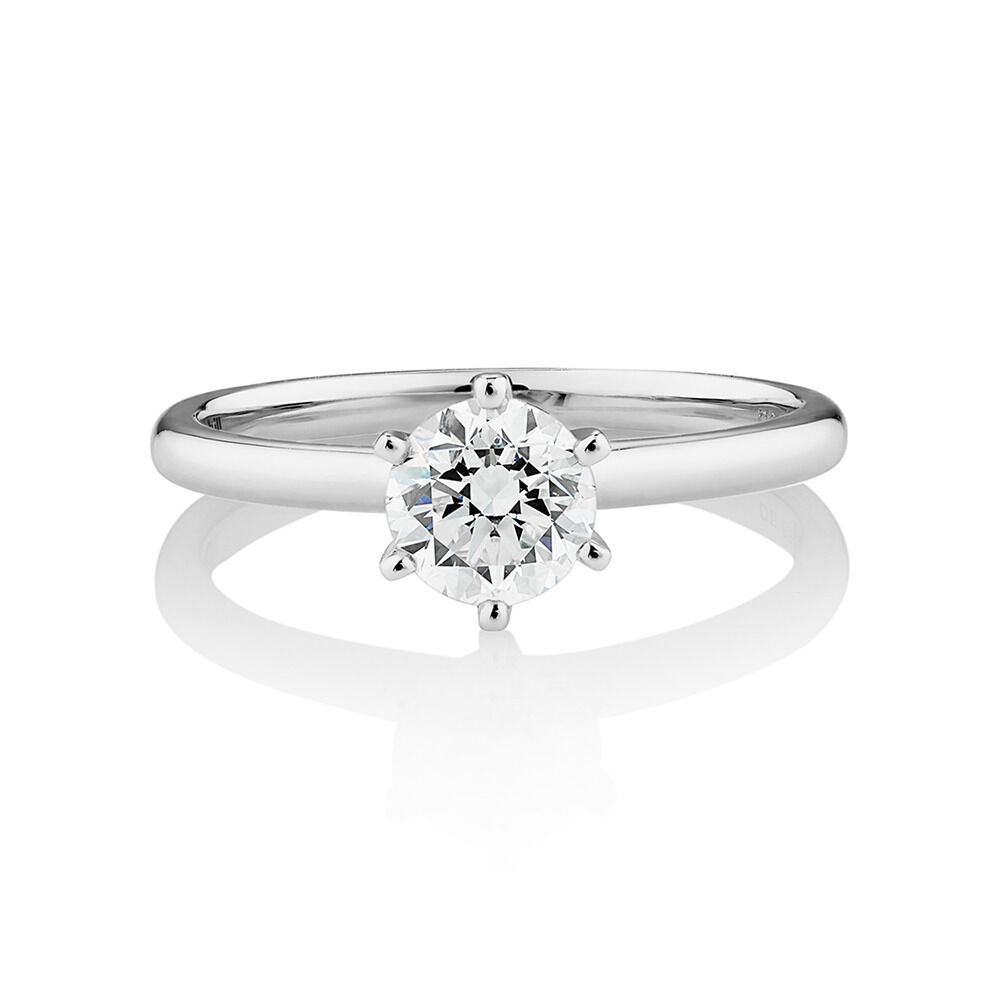 Michael Hill Solitaire Engagement Ring with a 0.70 Carat TW Diamond with the De Beers Code of Origin in Platinum