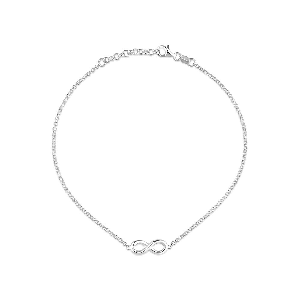 26cm (10.5") Infinity Anklet in Sterling Silver