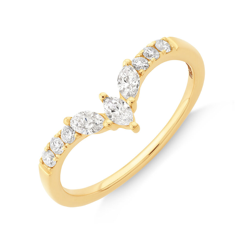 Wedding Ring with .38TW of Diamonds in 14k Yellow Gold