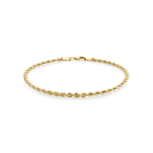19cm (7.5") Hollow Rope Bracelet in 10kt Yellow Gold