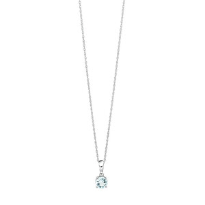 Pendant with Aquamarine in 10kt White Gold