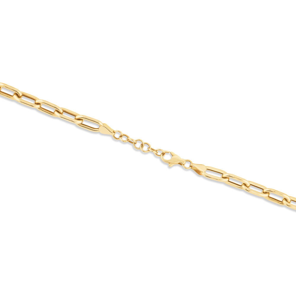 42.5cm Oval Paperclip Chain in 10kt 42.5cm Hollow Oval Paperclip Chain in 10kt Yellow Gold