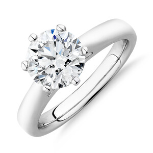 2 Carat Solitaire Ring in 14kt White Gold