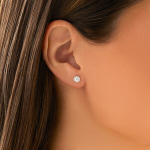 Boucles d'oreilles à halo Sir Michael Hill Designer Fashion en or blanc 18 K avec diamants totalisant 0,52 ct