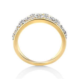 Fancy Ring with 0.97 Carat TW of Diamonds in 10kt Yellow Gold