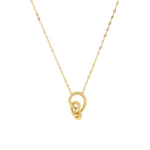 Mini Knot Rope Necklace in 10kt Yellow Gold