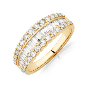 Ring with 1 Carat TW of Diamonds in 14kt Yellow Gold