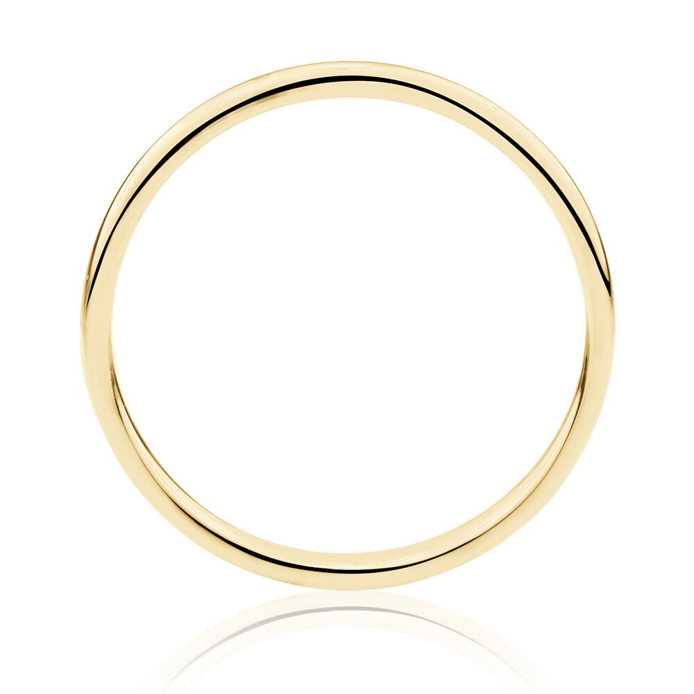 2mm High Domed Wedding Band in 10kt Yellow Gold