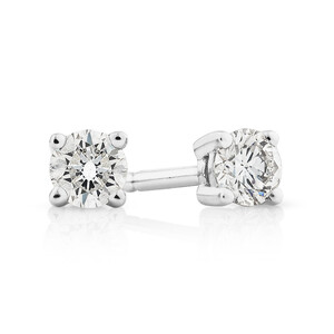 Classic Stud Earrings with 0.23 Carat TW of Diamonds in 10kt White Gold