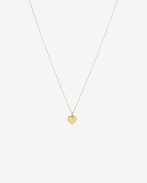 Diamond Charm Heart Pendant Necklace in 10kt Yellow Gold