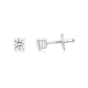 Studs with 0.50 TW of Diamonds in 14kt White Gold