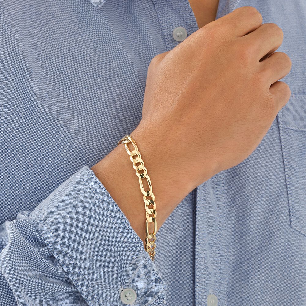 Gents Heavy Figaro Bracelet | Sterling Silver - – Gear Jewellers