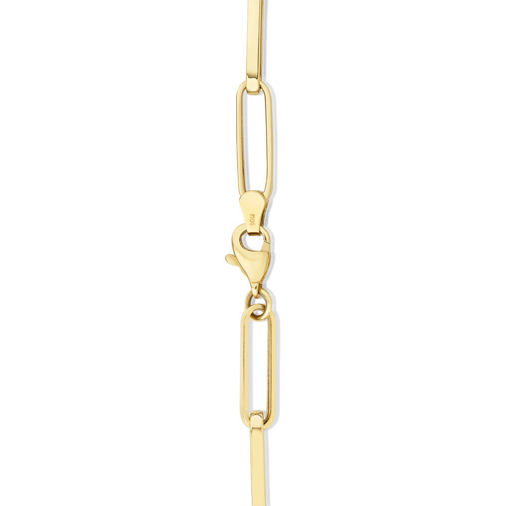 21cm (8") 4.5mm Hollow Paperclip Bracelet in 10kt Yellow Gold