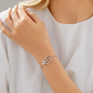 Knots Adjustable Bracelet in Sterling Silver
