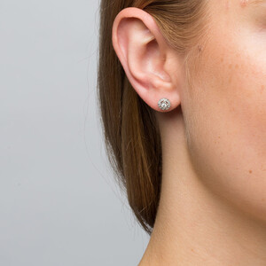 Stud Earrings with 1/4 Carat TW of Diamonds in 10kt White Gold