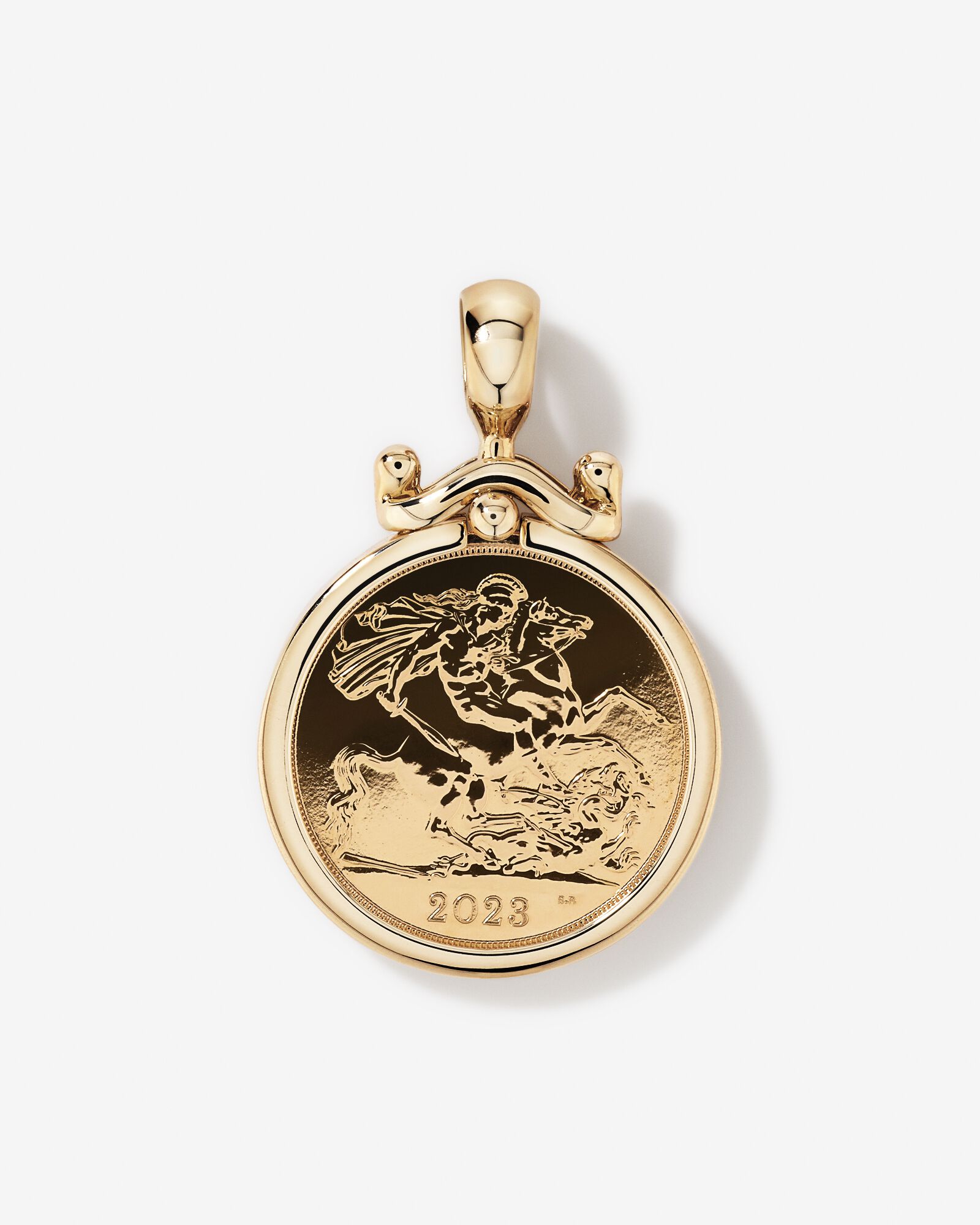 Pendentif Or 18 Carats Avec Demi-souverain Or 22 Carats 2022 - Occasion