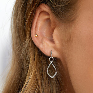 Drop Earrings in 0.25 Carat TW of Diamonds in Sterling Silver
