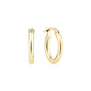 10mm Hoop Earrings in 10kt Yellow Gold