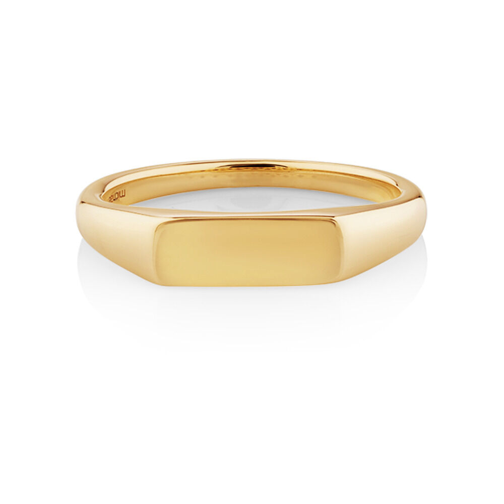 Rectangular Signet Ring in 10kt Yellow Gold