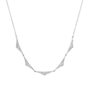 Deco Necklace with 0.75 Carat TW of Diamonds in 10kt White Gold