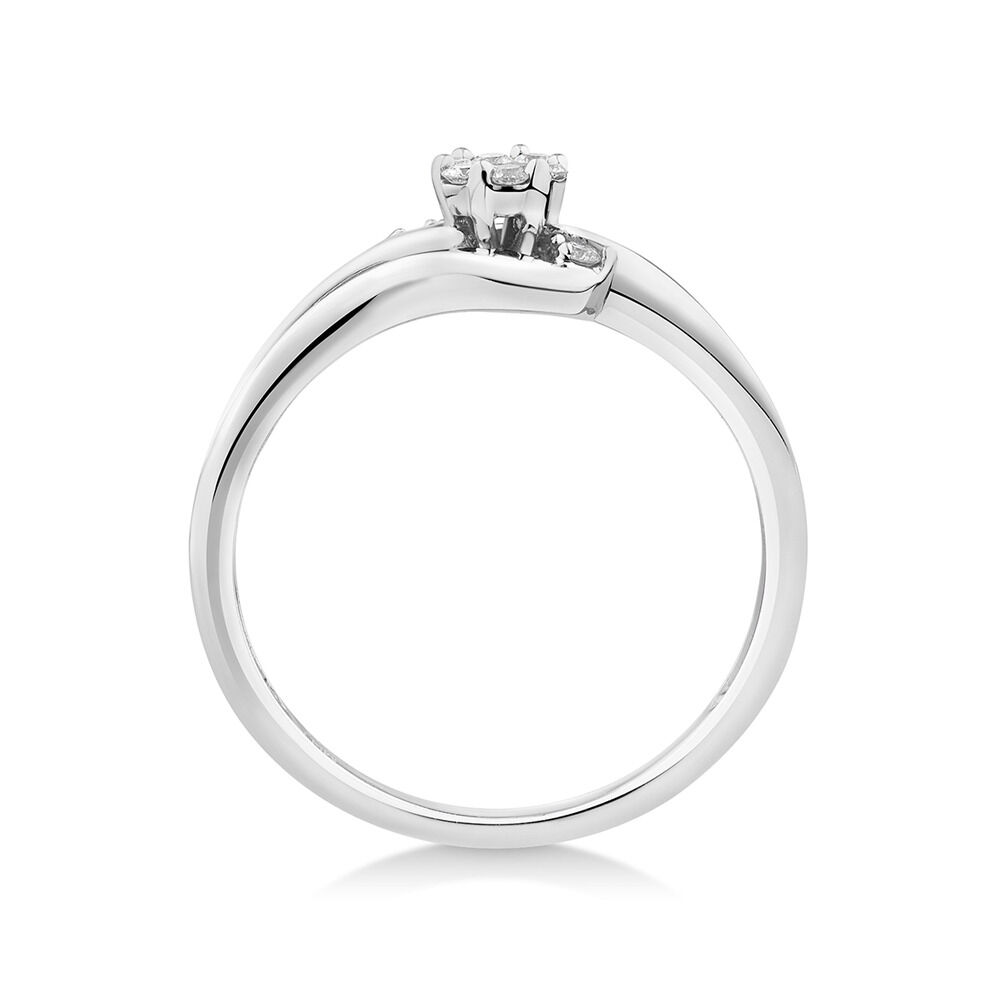 Promise Ring with Diamonds in 10kt White Gold