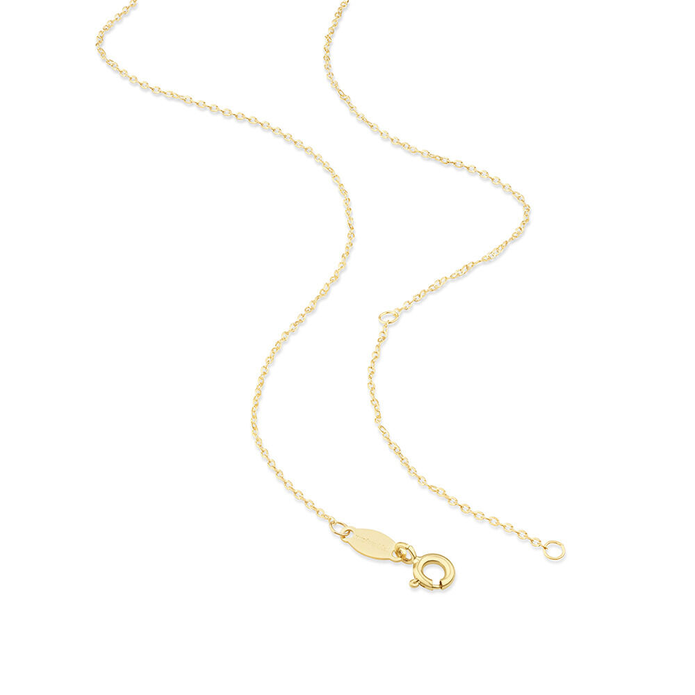 45cm (17") 1mm Width Solid Cable Chain In 10kt Yellow Gold