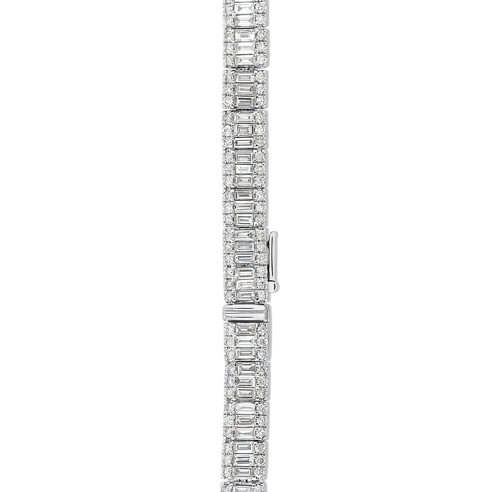 Baguette Bracelet with 3.37 Carat TW Diamonds in 14kt White Gold