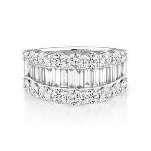Ring with 3 Carat TW of Diamonds in 14kt White Gold