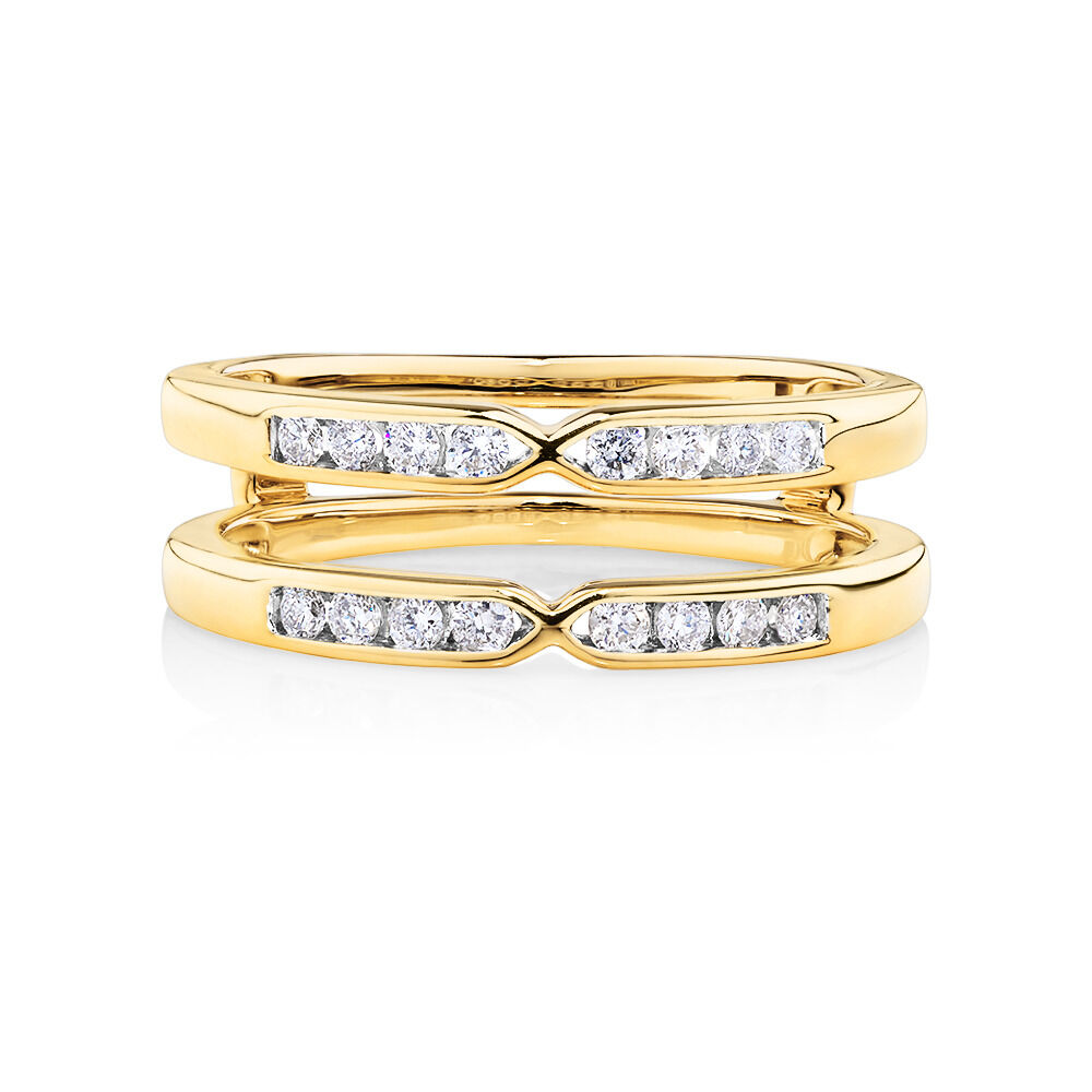 Enhancer Ring with 1/4 Carat TW of Diamonds in 10kt Yellow Gold