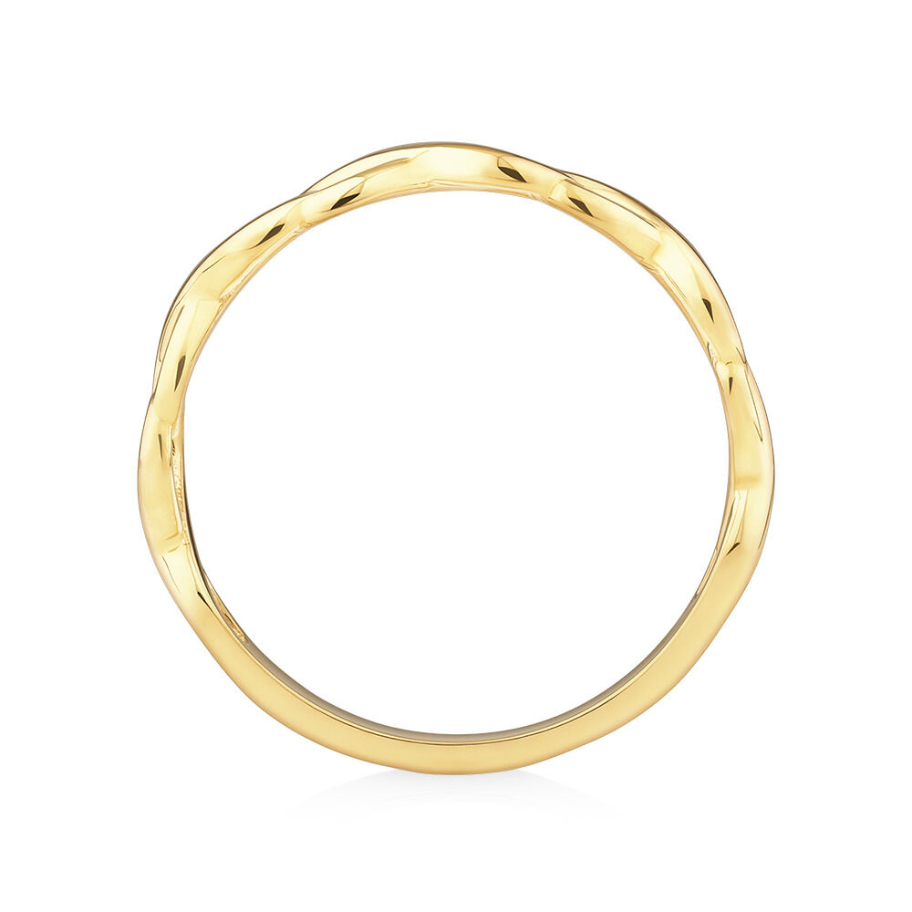 Infinity Ring In 10kt Yellow Gold