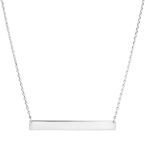 Engravable Bar Necklace in Sterling Silver