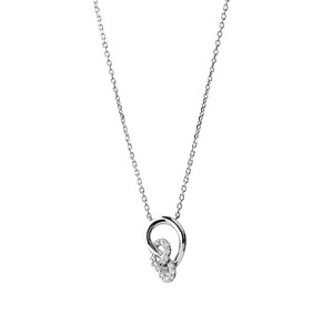 Mini Knots Necklace with 0.12 Carat TW of Diamonds in Sterling Silver