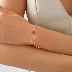 Bracelet with Sapphire in 10kt Yellow Gold