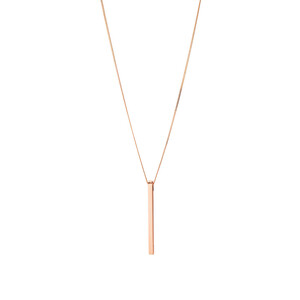 Vertical Bar Necklace in 10kt Rose Gold