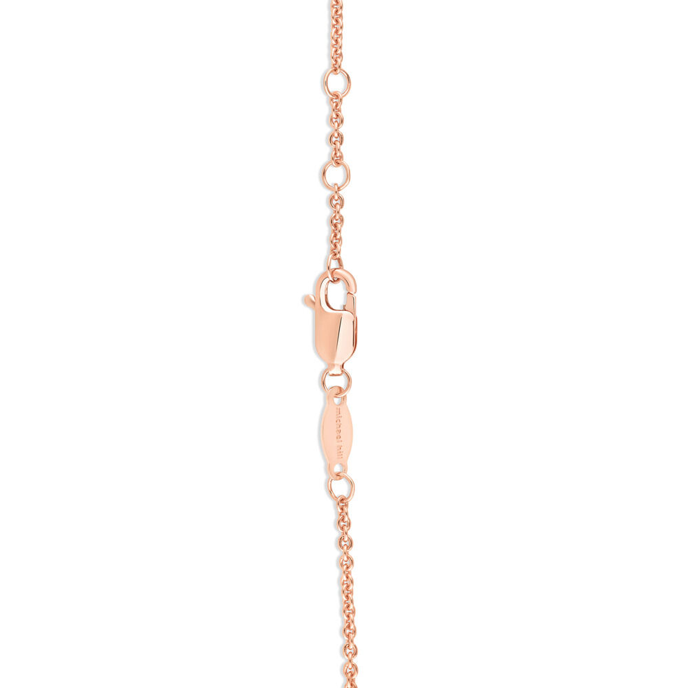 19cm (7") Clover Bracelet with 0.12 Carat TW of Diamonds in 10kt Rose Gold