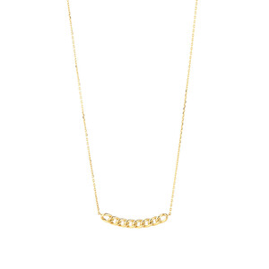 45cm Curb Link Cable Necklace in 10kt Yellow Gold