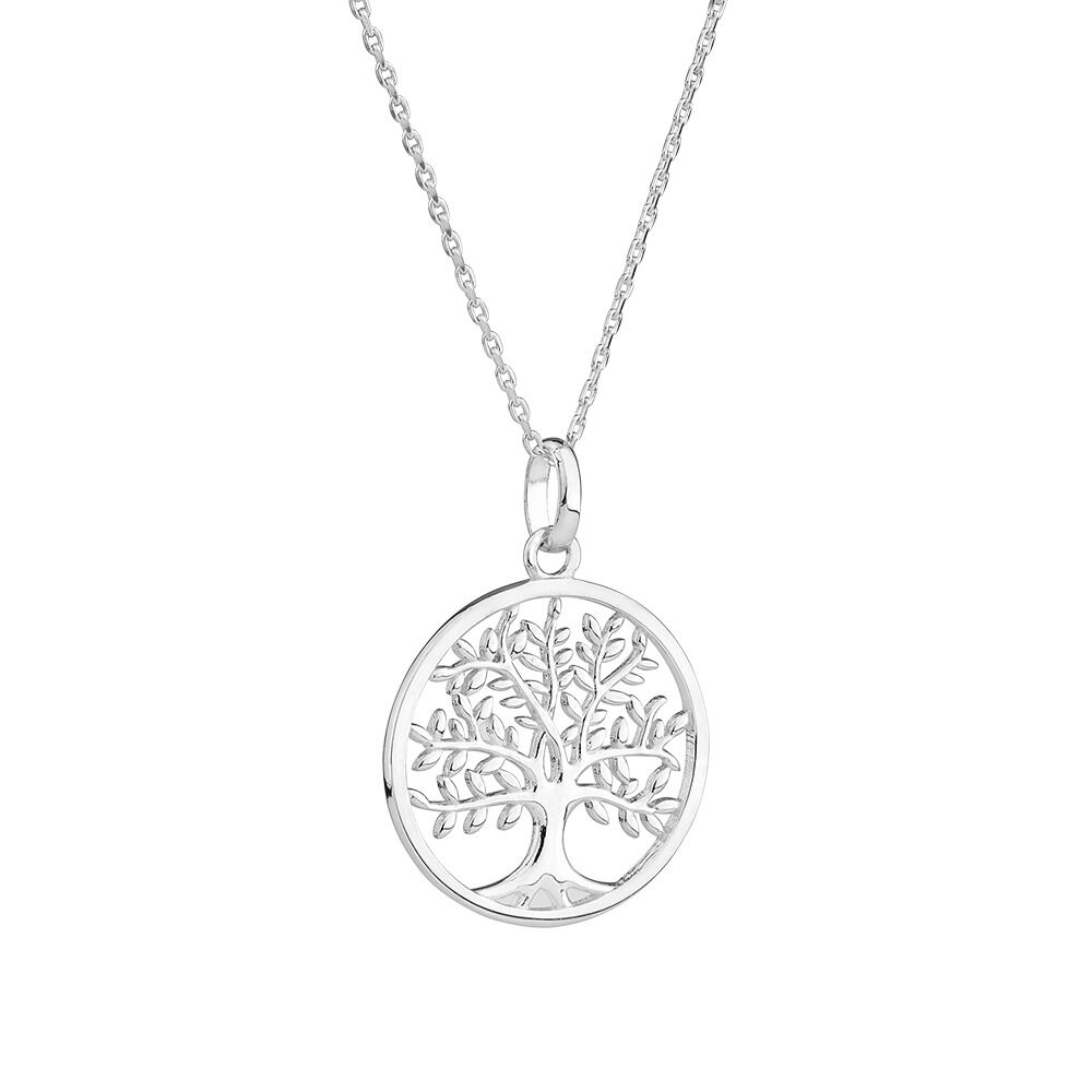 45cm (18") Tree of life Pendant In Sterling Silver
