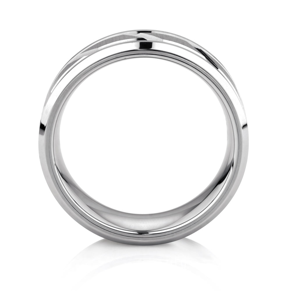 Men's Ring in Grey Sapphire Tungsten