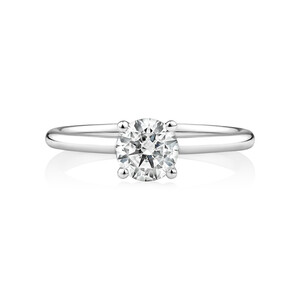 0.70 Carat Laboratory-Created Diamond Ring in 14kt White Gold
