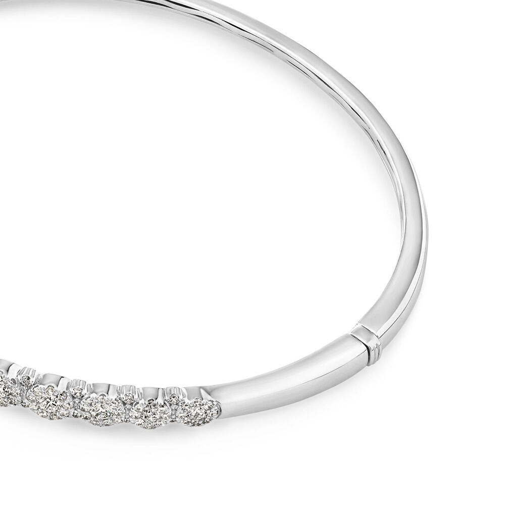 Bubble Bangle with 1.50 Carat TW Diamonds in 14kt White Gold