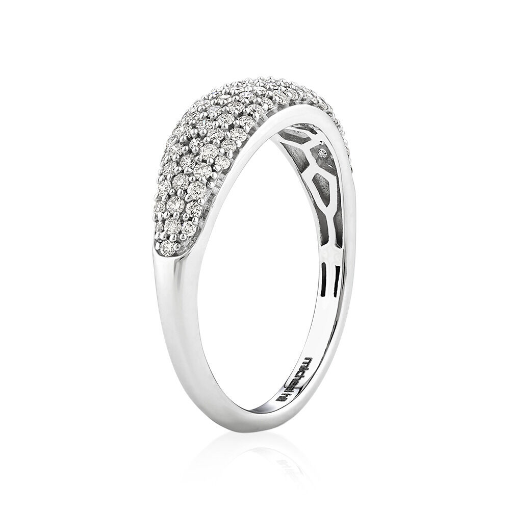 Pave Ring with 0.50 Carat TW of Diamonds in 10kt White Gold